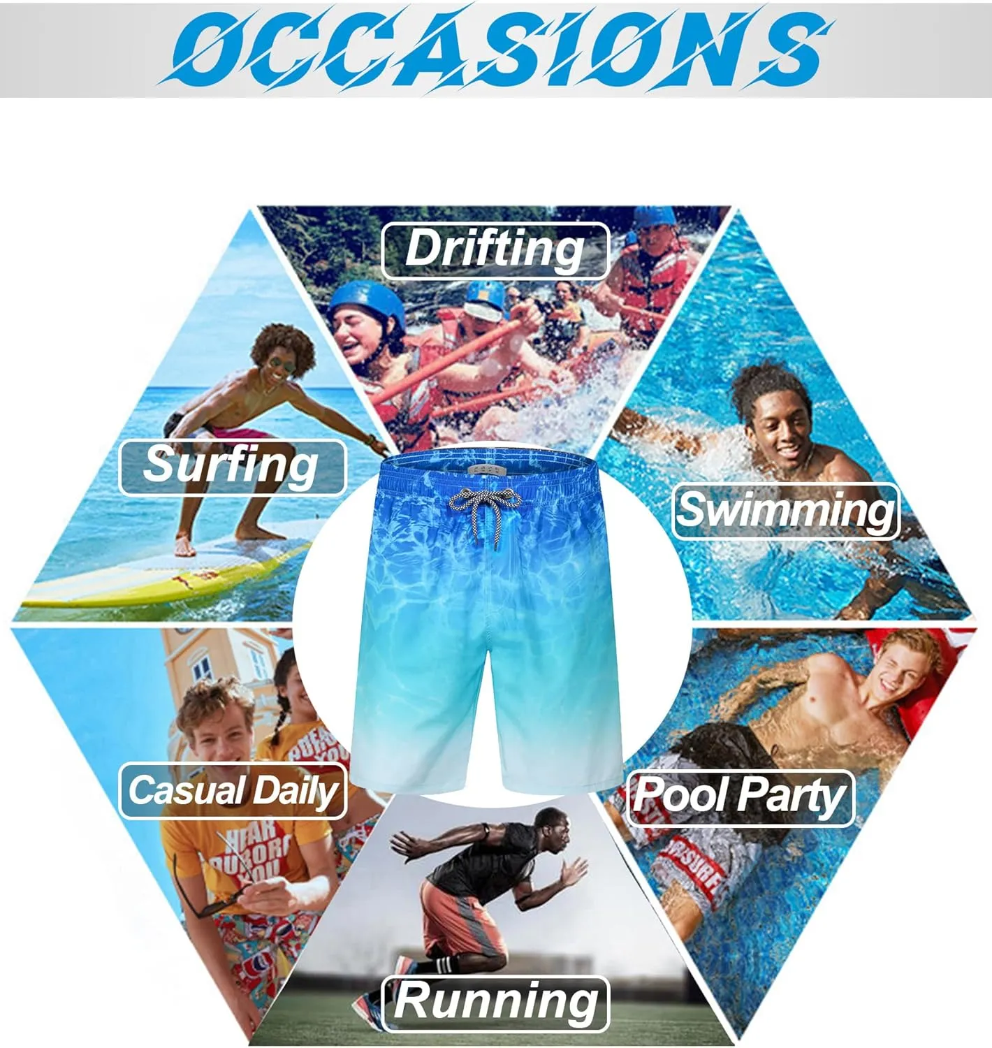 APTRO Men's Swim Trunks 9" Quick Dry Swimsuits Beach Bathing Suits Swim Shorts Mesh Liner