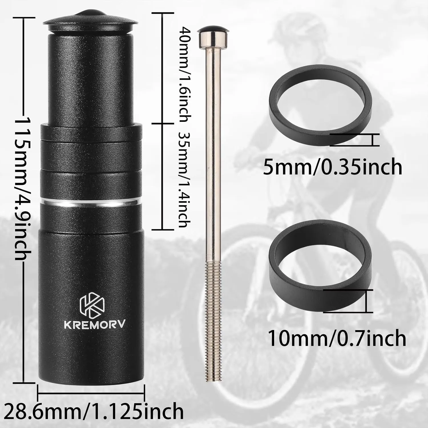 Bike Stem Riser Extender Aluminum Alloy Bicycle Fork Stem Adapter for MTB Mountain Road BMX Bike