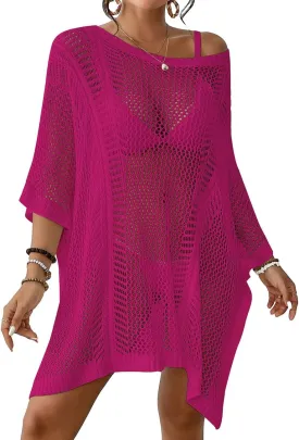 Bsubseach Women's Swimwear Cover Ups for Bathing Suit Crochet Swimsuit Coverup Knit Beach Dresses Vacation Outfits