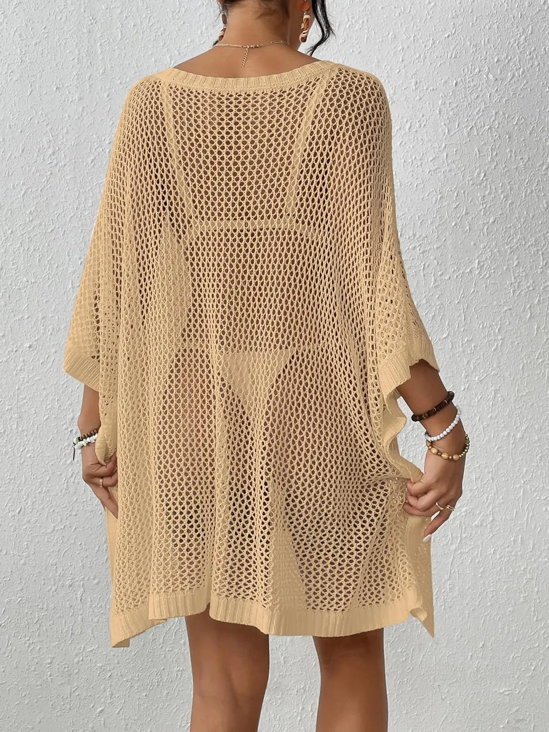 Bsubseach Women's Swimwear Cover Ups for Bathing Suit Crochet Swimsuit Coverup Knit Beach Dresses Vacation Outfits