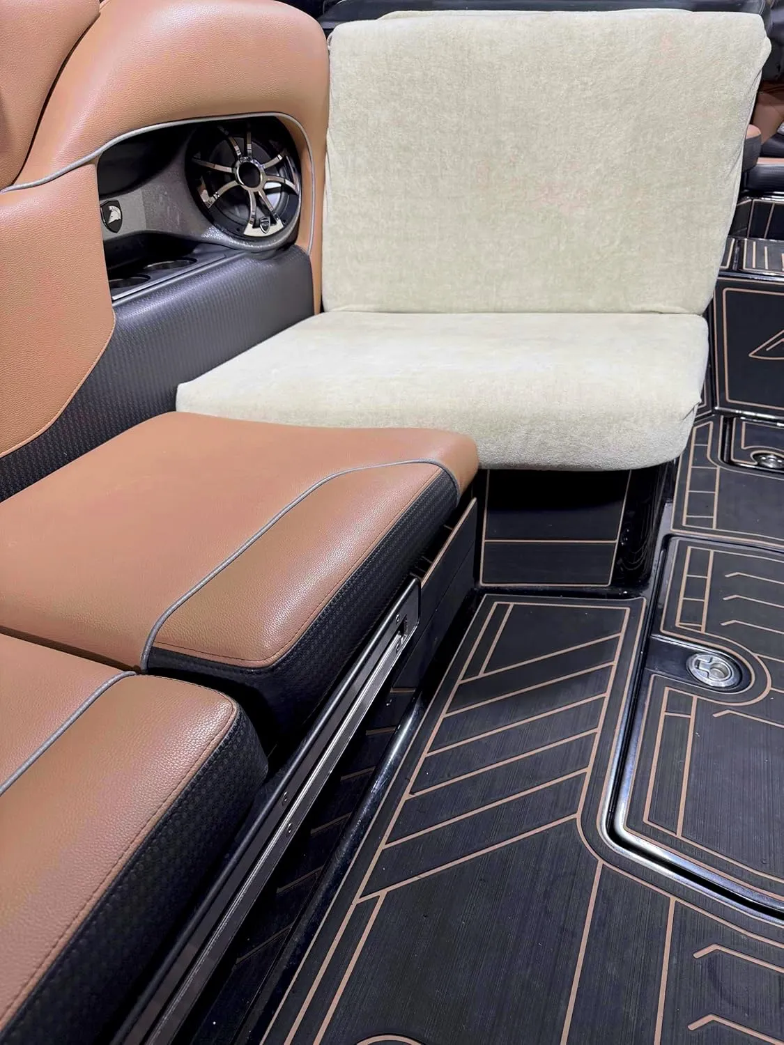 Let's Tie Up Boat Seat Cover | Size (XL) | 2 Count | Sunpad Fitted Seat Cover | Sand | Boat Seat Protection | Heat Dissipating