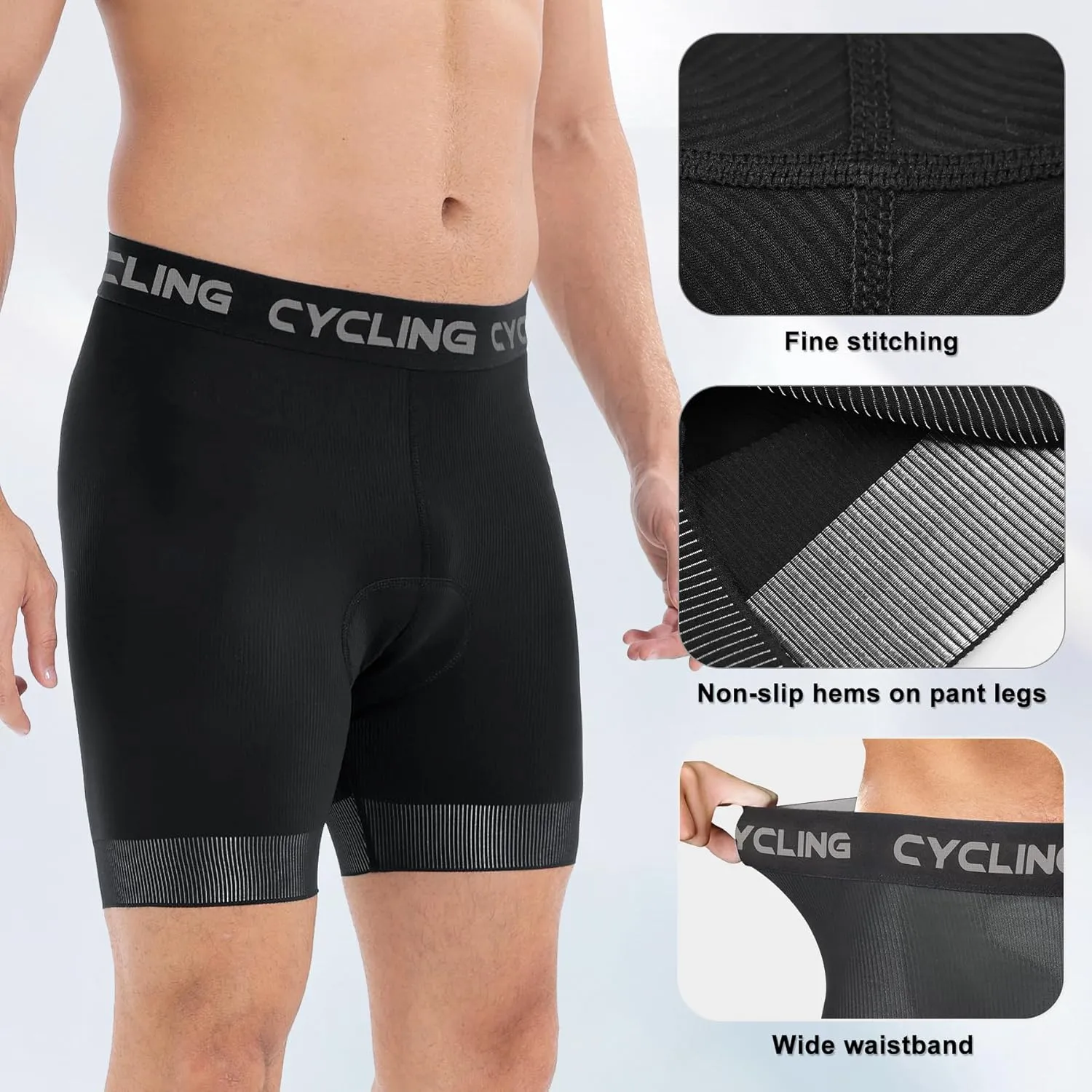Men's 5D Padded Underwear Bike Shorts Cycling Pants MTB Biking Shorts for Men with Liner