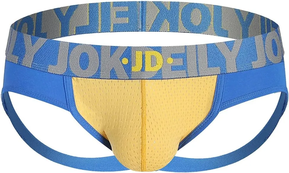 Men's Athletic Supporters Jockstrap 4-Pack Cotton Wide Waistband Active Underwear