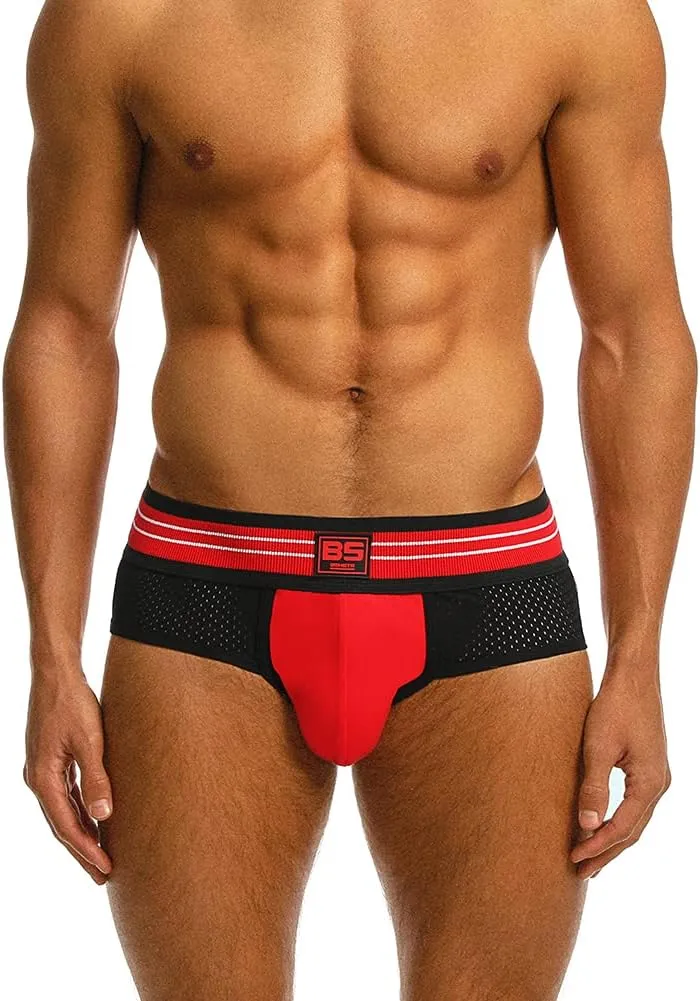 Men's Athletic Supporters Jockstrap 4-Pack Cotton Wide Waistband Active Underwear