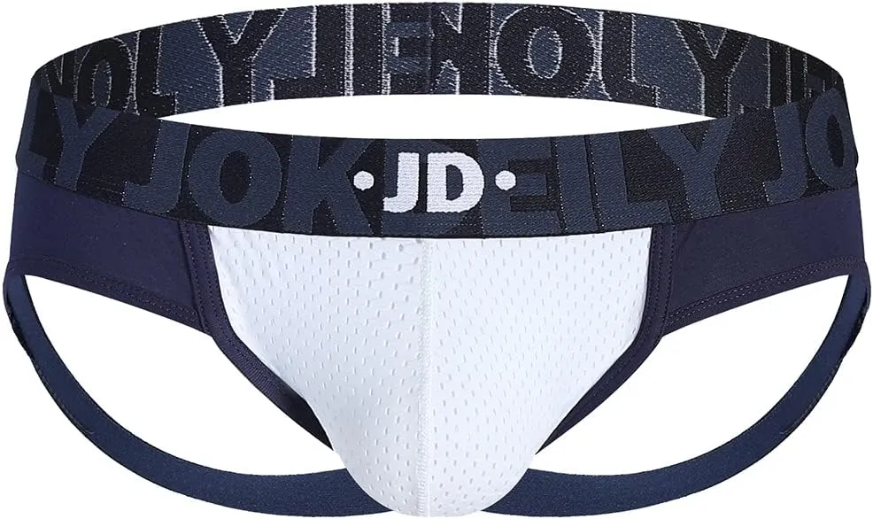 Men's Athletic Supporters Jockstrap 4-Pack Cotton Wide Waistband Active Underwear