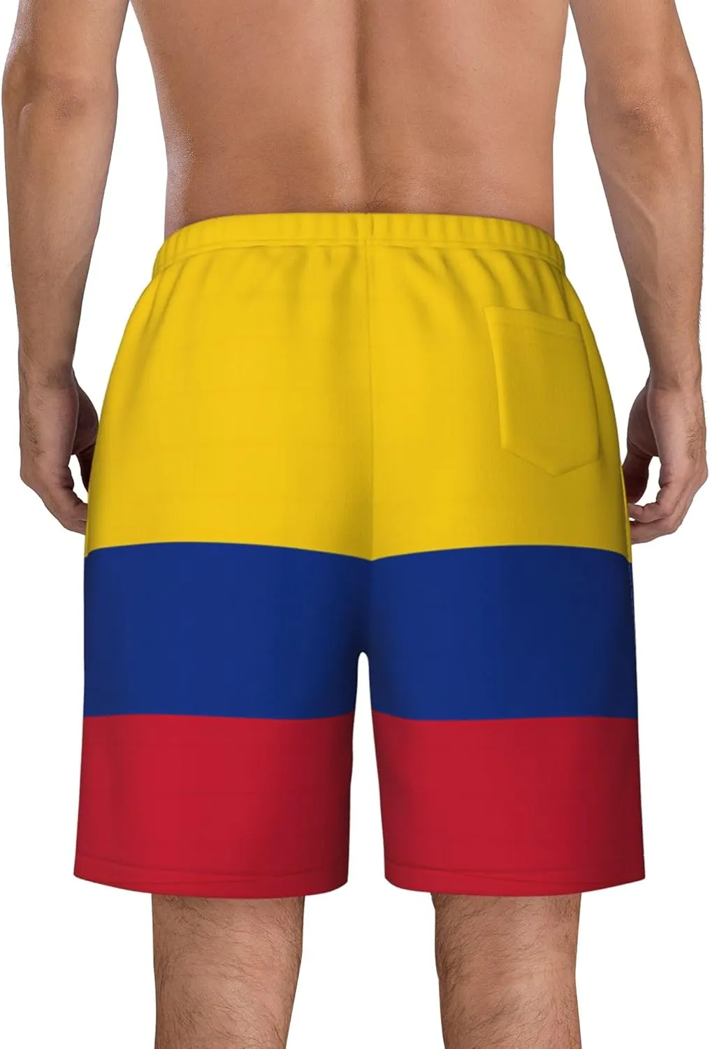 Mens Jamaica Swim Trunks Jamaican Flag Trunk Beach Shorts Quick Dry Board Shorts Summer Party Shorts Pockets Mesh