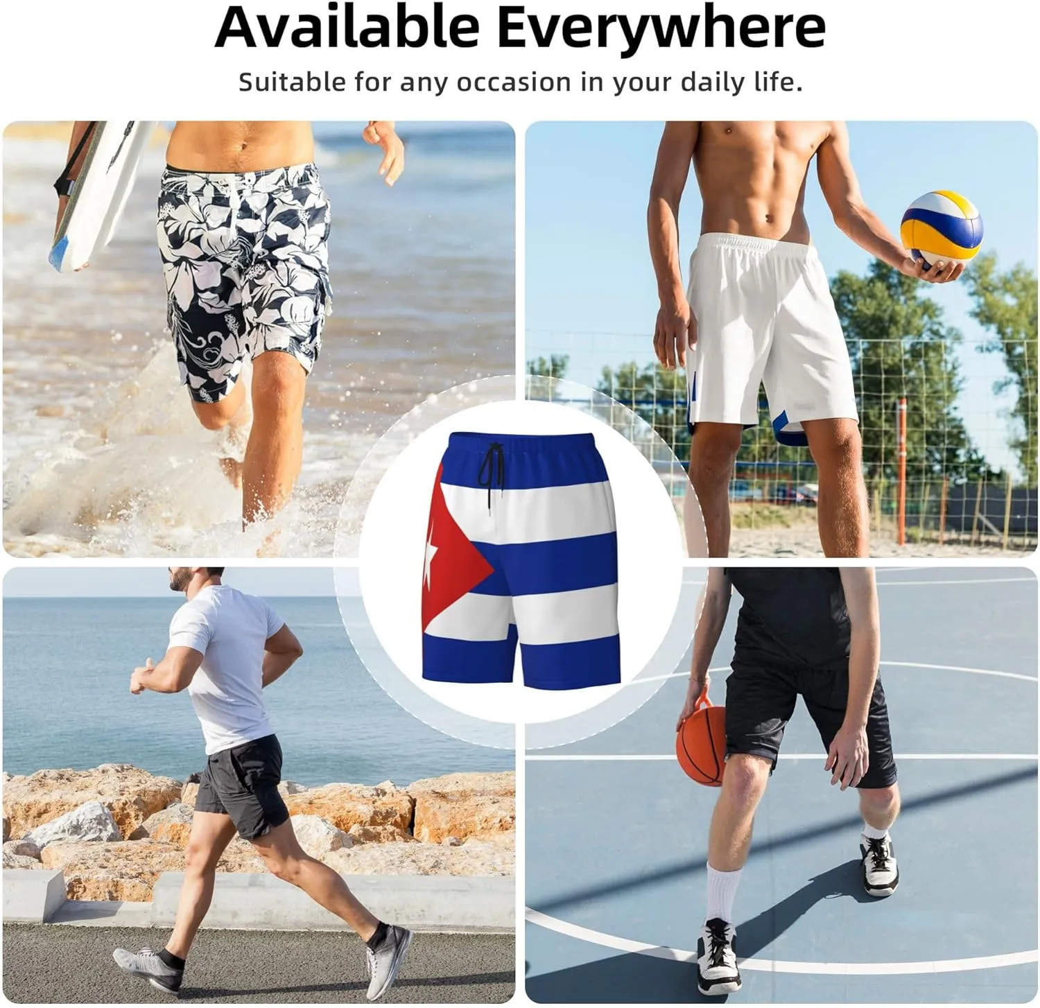 Mens Jamaica Swim Trunks Jamaican Flag Trunk Beach Shorts Quick Dry Board Shorts Summer Party Shorts Pockets Mesh