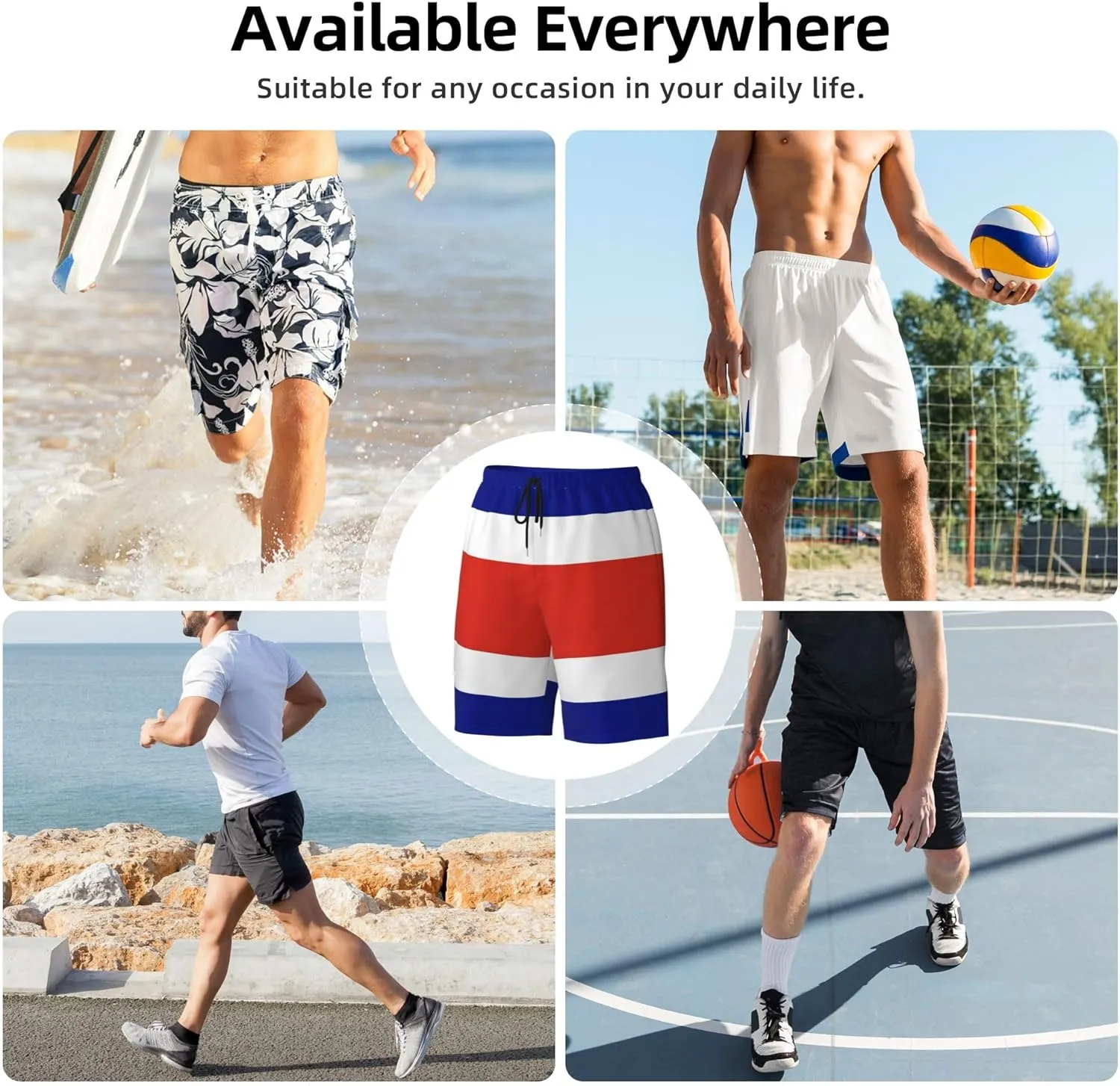 Mens Jamaica Swim Trunks Jamaican Flag Trunk Beach Shorts Quick Dry Board Shorts Summer Party Shorts Pockets Mesh