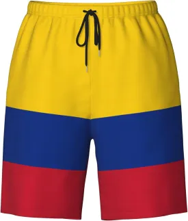 Mens Jamaica Swim Trunks Jamaican Flag Trunk Beach Shorts Quick Dry Board Shorts Summer Party Shorts Pockets Mesh