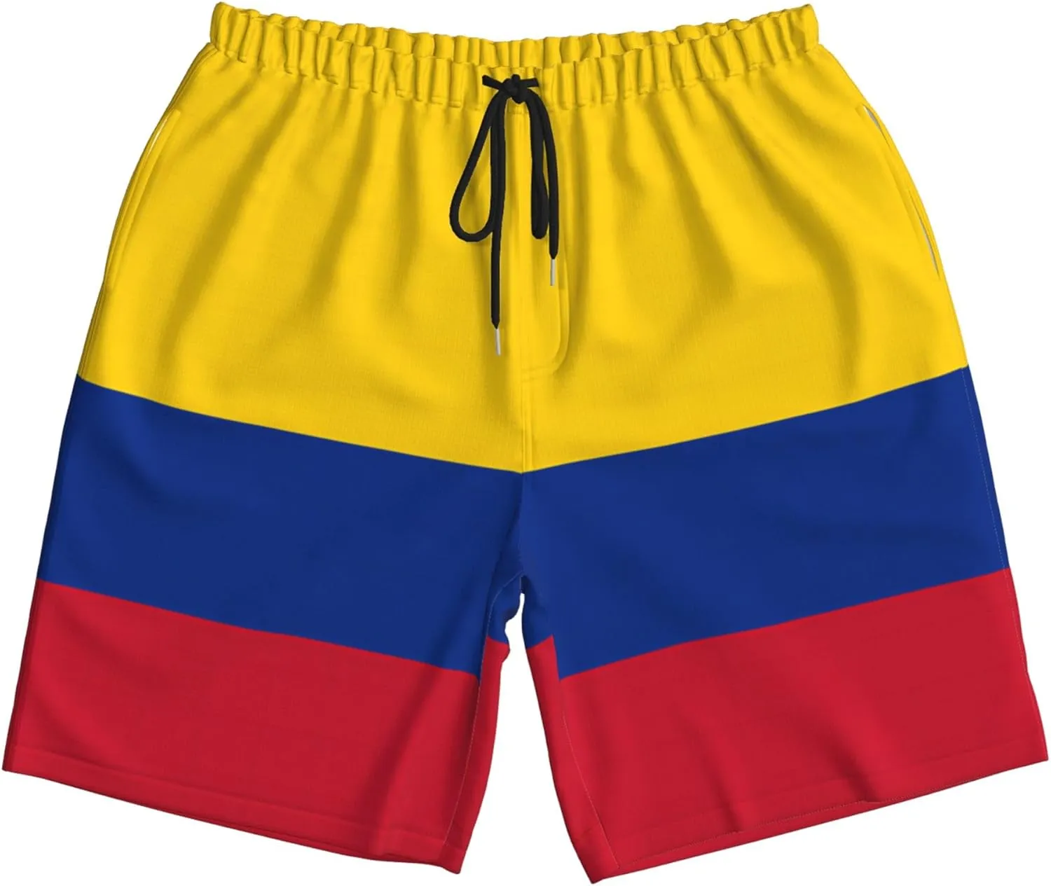 Mens Jamaica Swim Trunks Jamaican Flag Trunk Beach Shorts Quick Dry Board Shorts Summer Party Shorts Pockets Mesh