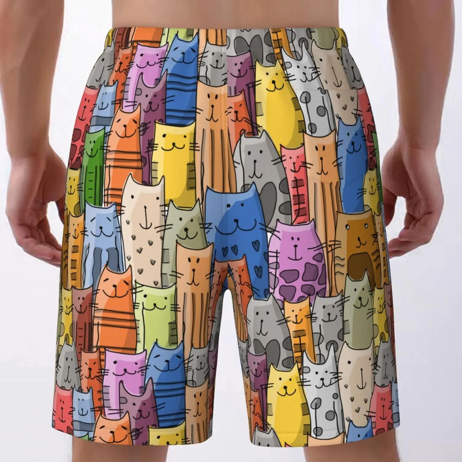 Mens Swim Trunks Quick Dry Board Shorts Funny Beach Shorts Swimwear Bathing Suits