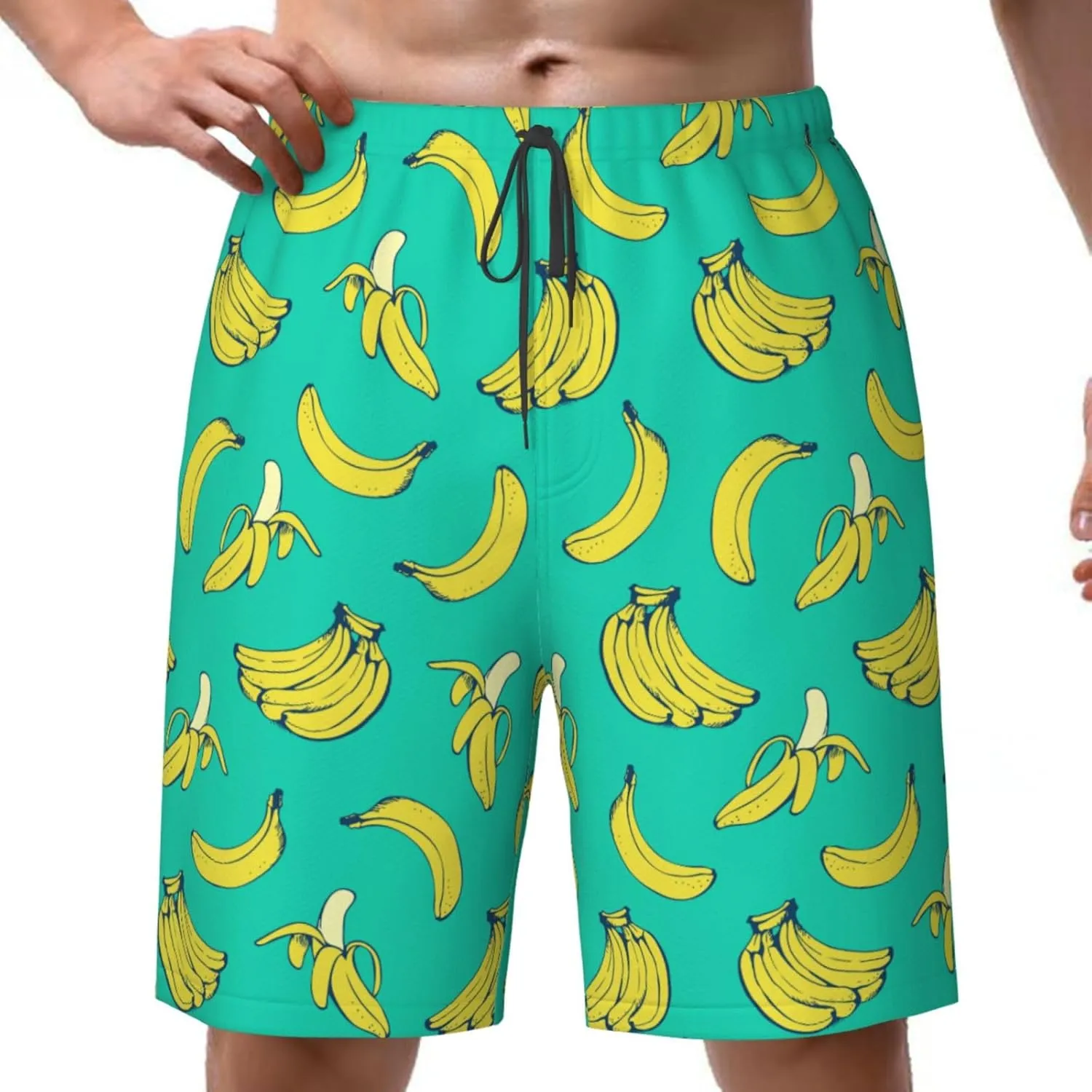 Mens Swim Trunks Quick Dry Board Shorts Funny Beach Shorts Swimwear Bathing Suits