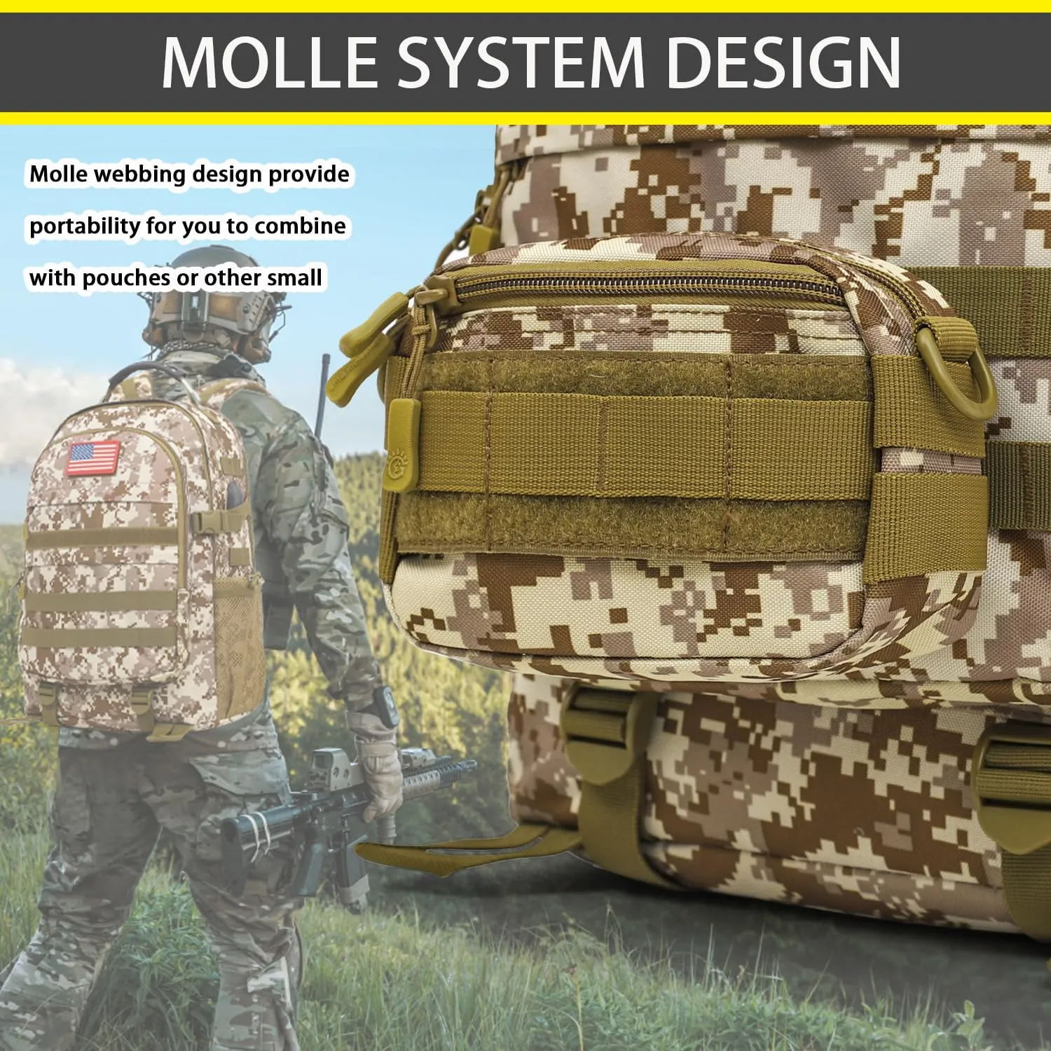 outdoor plus Camo Backpack for Boys,Military Teen Backpack with USB Port, Army Bookbag for School