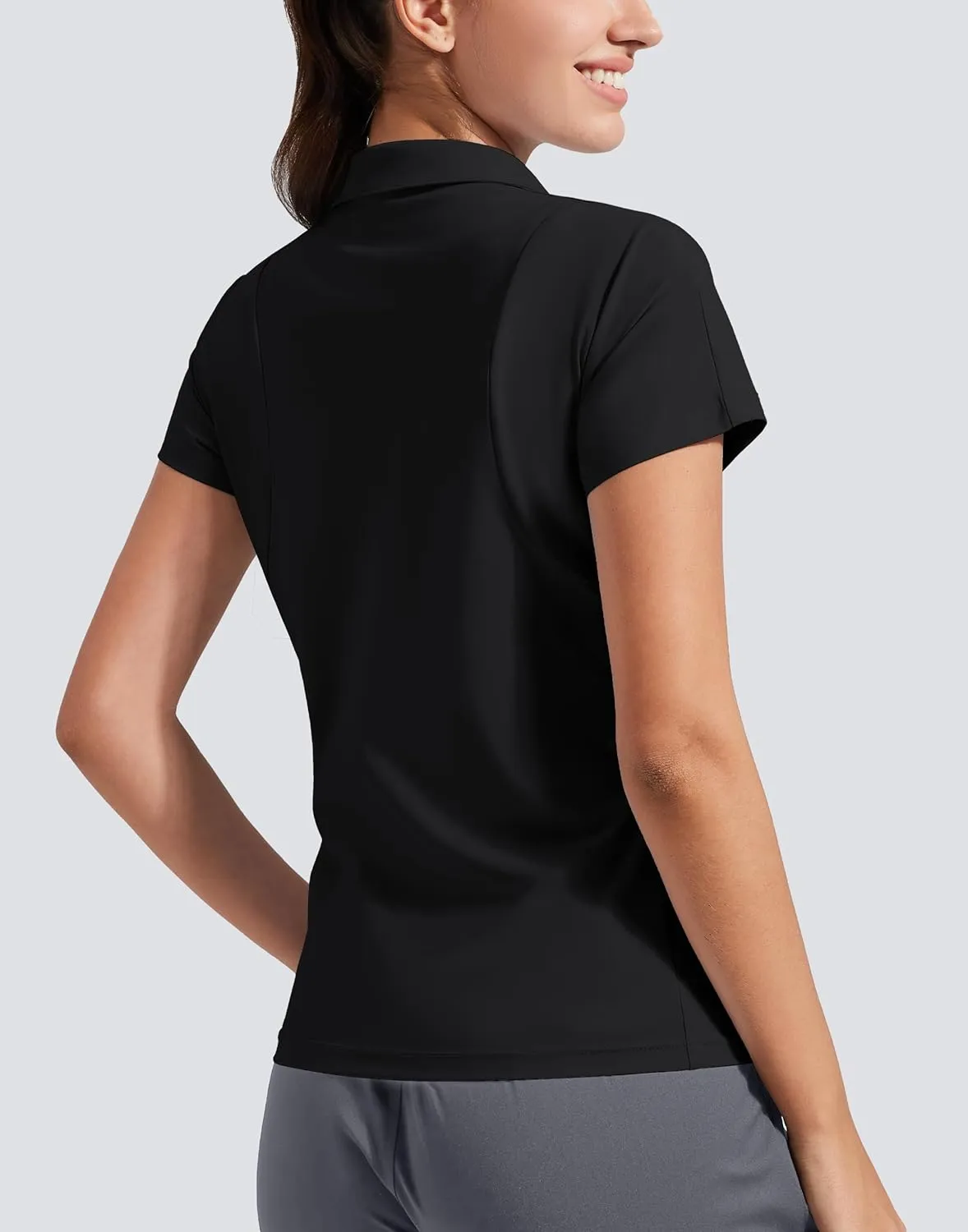 Pioneer Camp Women's Golf Shirt Short Sleeve Polo Shirts UPF 50  Quick Dry Collared Tennis Work Athletic Tops 4 Button