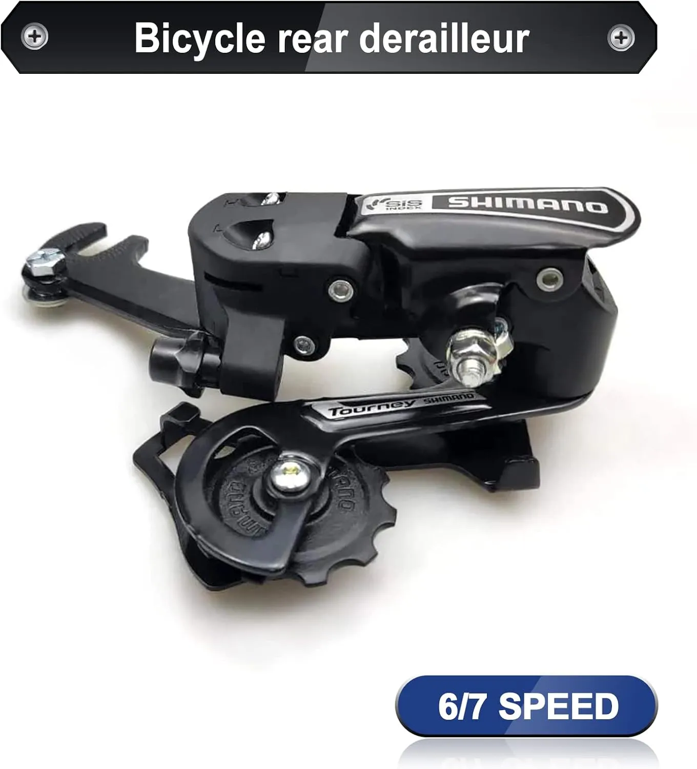 RD-TY21B 6/7 Speed Derailleur - Direct/Hanger Mount for Mountain, Tricycle, Commuter, Cruiser Bikes