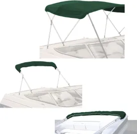 SavvyCraft 4 Bow Bimini Top Replacement Cover 9 Colors Options 8ft and 10ft Long, Durable Marine Grade Canvas Sun Shade Boat Canopy, Easy Install Zipper Sleeves, Replacement Canvas Only No Fram