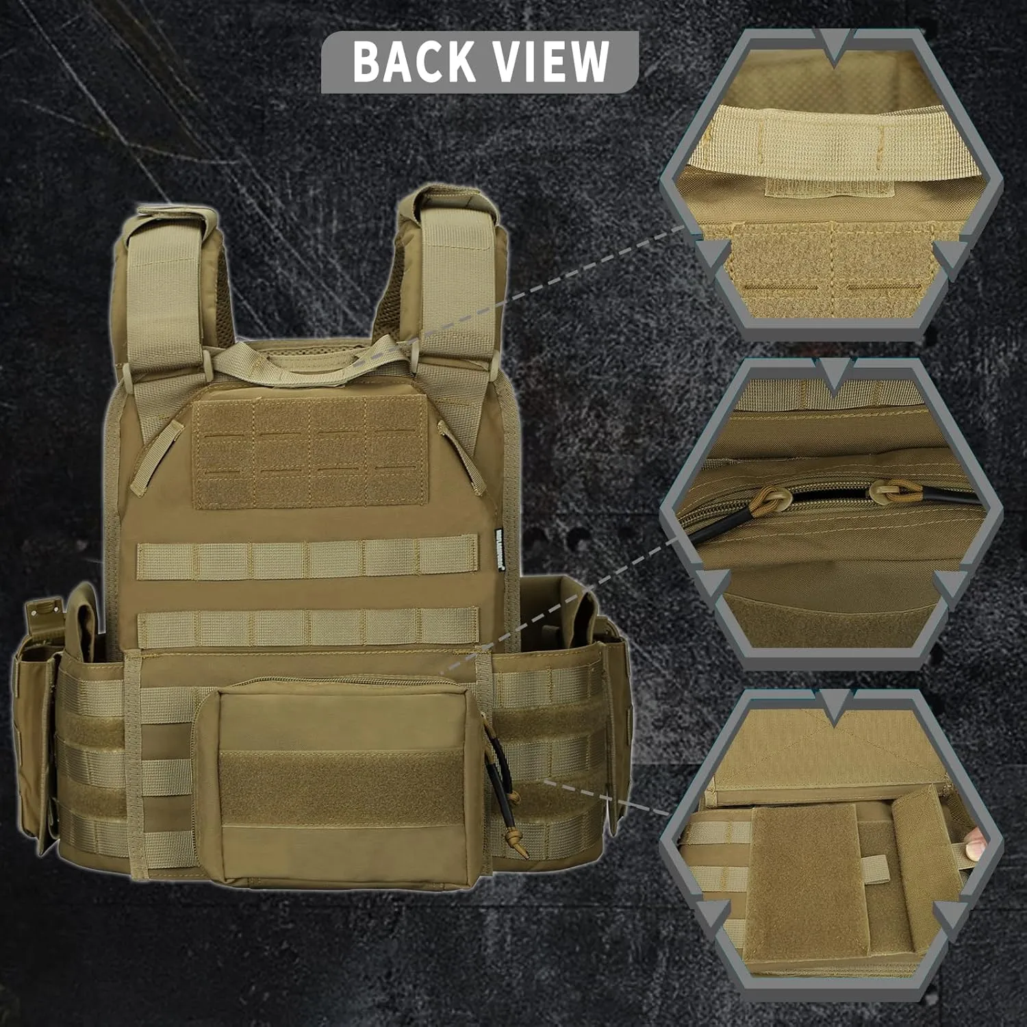 Tactical Vest for Men Molle Security Airsoft Vest Adult