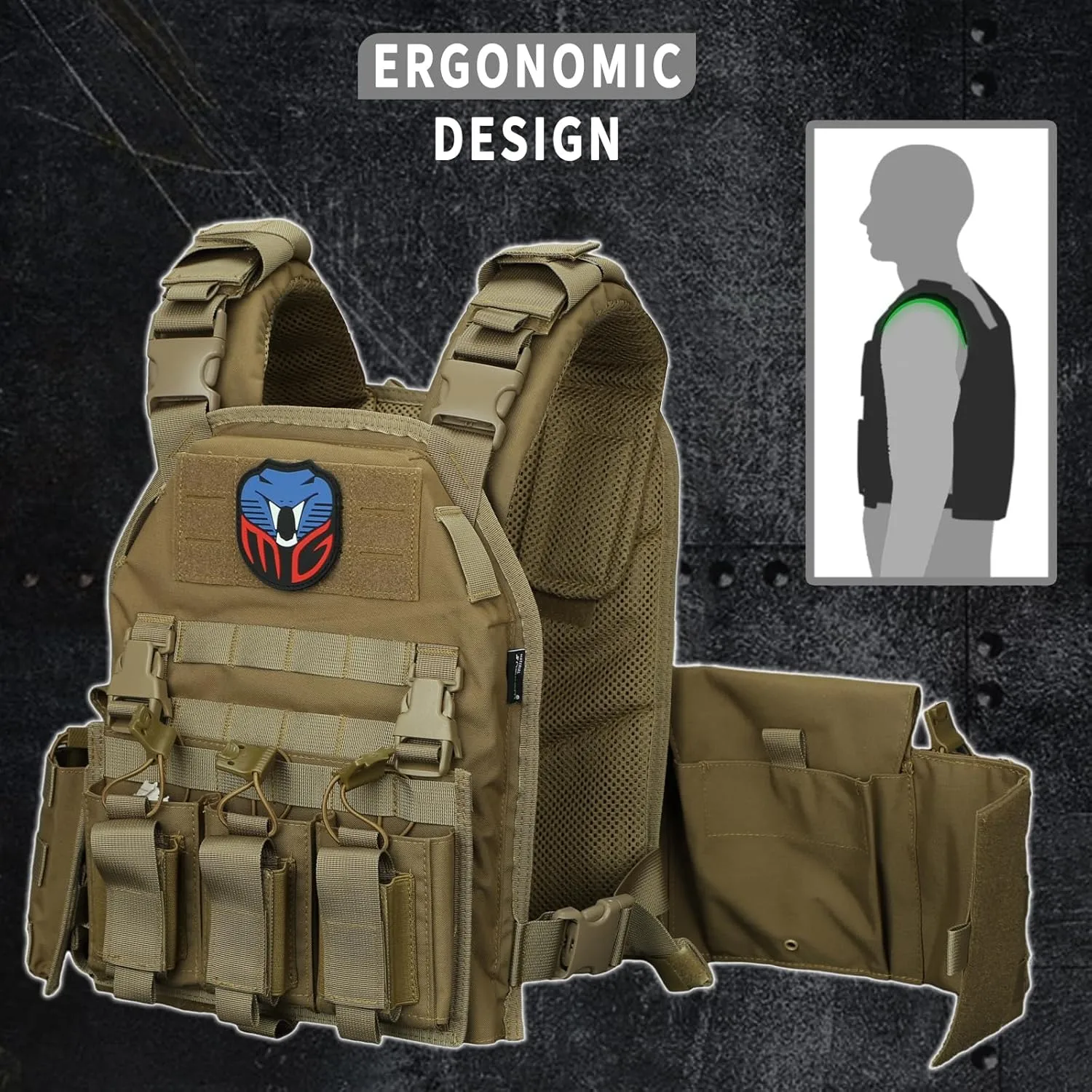 Tactical Vest for Men Molle Security Airsoft Vest Adult