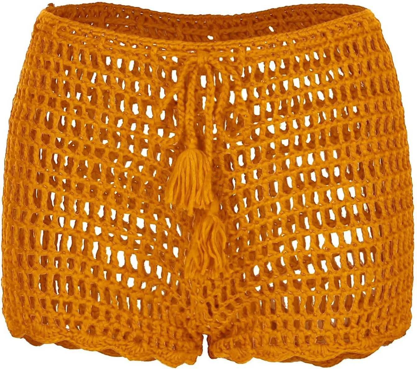 Women's Crochet Cover Up Shorts Hollow Out Knit Bathing Suit Crochet Beach Shorts Coverup Bottom