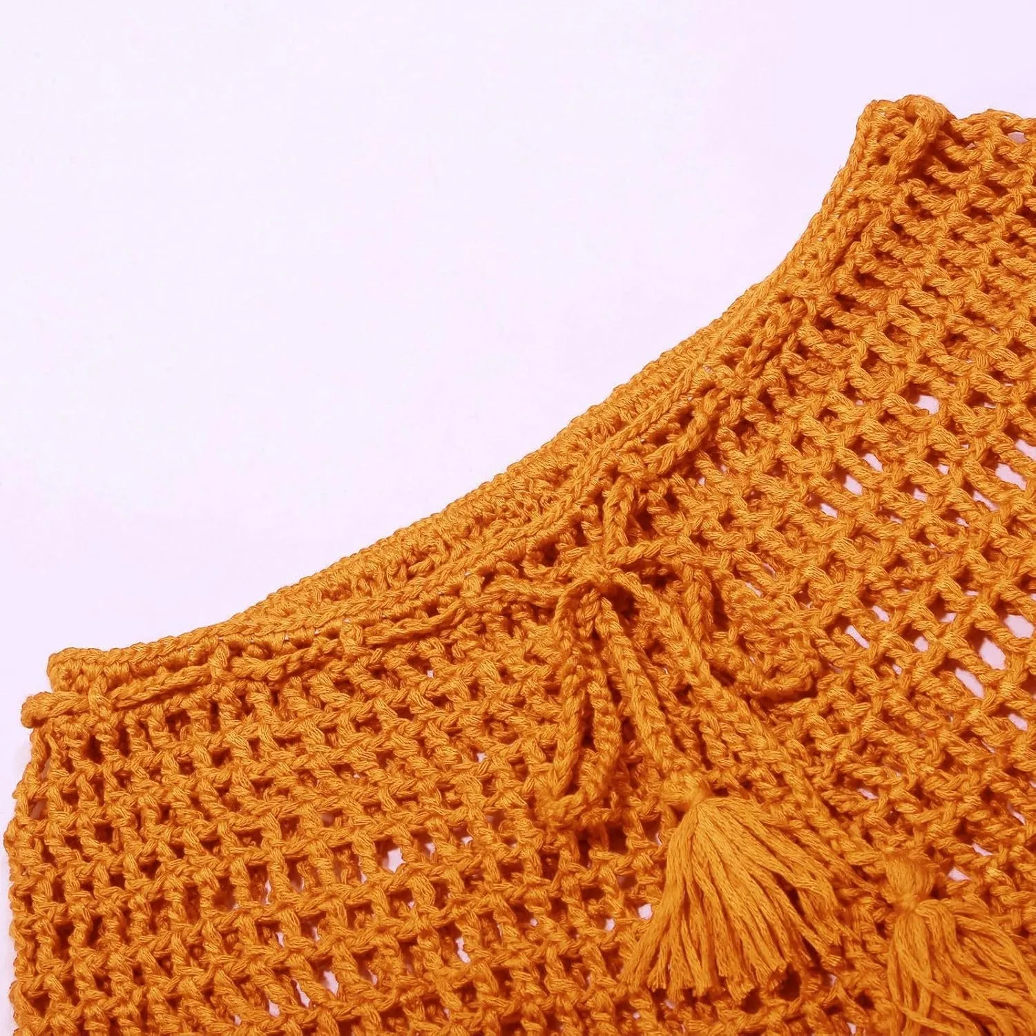 Women's Crochet Cover Up Shorts Hollow Out Knit Bathing Suit Crochet Beach Shorts Coverup Bottom